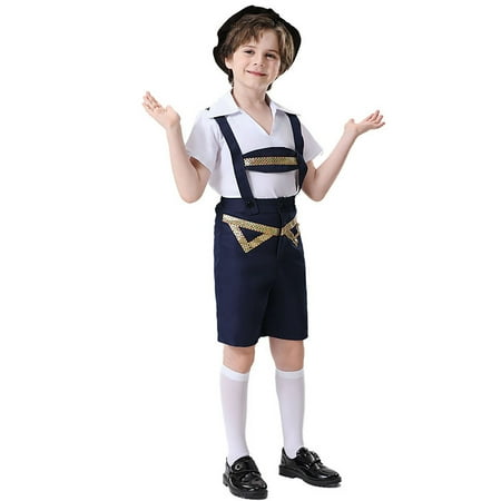 

Boys Uniform Pants Boys Clothes Set Toddler Gentlemen Wedding Suit Short Sleeve Bowtie Formal Dress Shirts Suspenders Pants Outfits Cargo Pants(Color:White Size:11-12 Years)