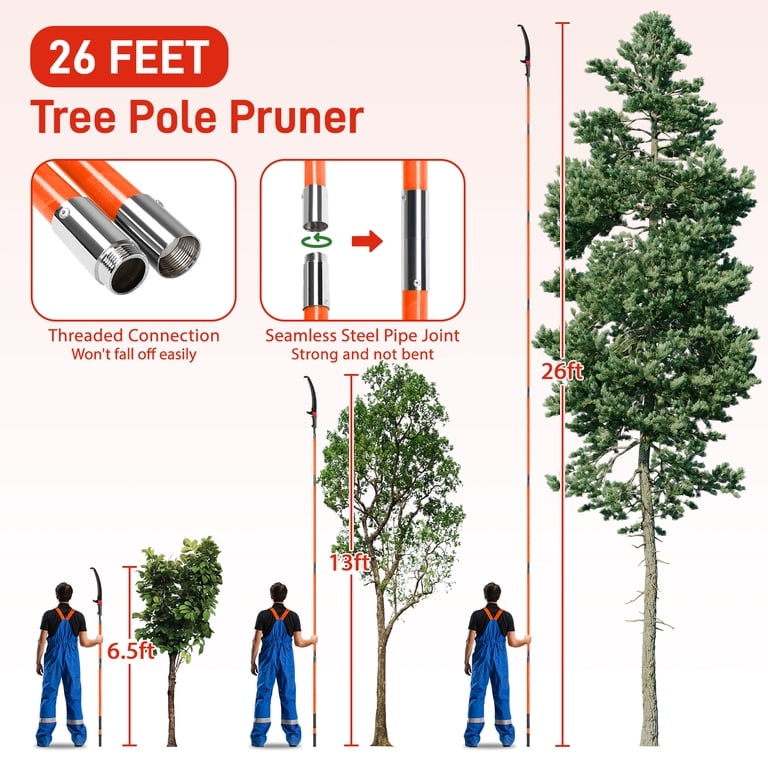 26ft Manual Pole Saw and Tree Pruner photo 3