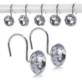 thumbnail image 1 of Ganchos para Cortina de Ducha WEIHJMXG Anillos de Cristal Acrílico 12 Piezas, 1 of 5