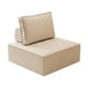 thumbnail image 2 of Sofá seccional modular, sofá futón cuadrado, sofá individual tapizado, sofá reclinable para dormitorio, sala de estar, tienda de ropa Beige, 2 of 8