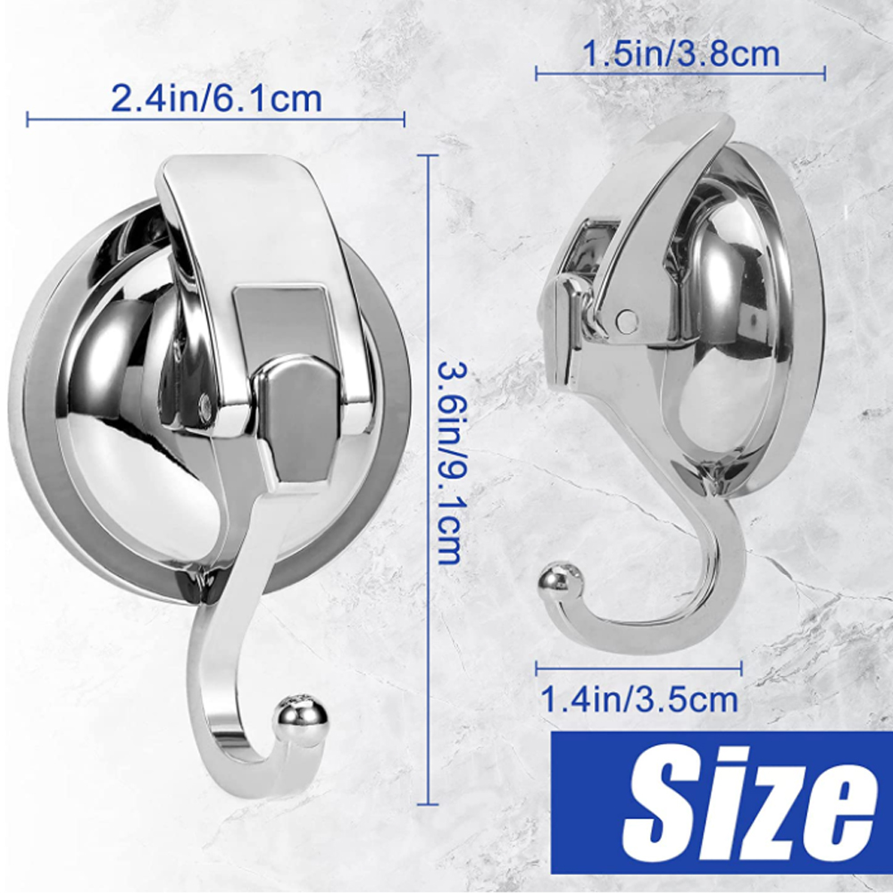 Wekvgz Suction Cup Hooks with Lever Lock, 2 Pack photo 4