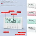 thumbnail image 3 of Living Room Desktop Digital Alarm Clock Plastic Countdown Timer Calendar Temperature Humidity Meter Low Noise Home Supplies White Type 2, 3 of 8