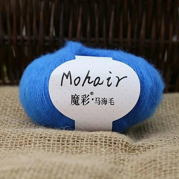 Qiopertar Under $5 Fine Wool Hand-Knitting Yarn, Soft Acrylic Mohair Thread for Crochet Scarf, DIY Craft Knitting Material