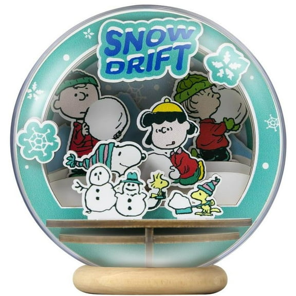 Snoopy Snowman Season Wooden Crystal Ball