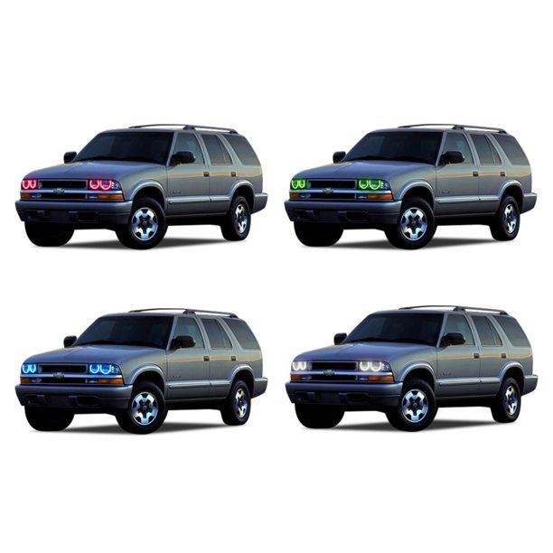 Flashtech Led Rgb Multi Color Halo Ring Headlight Kit For Chevrolet Blazer 98 04 V 3 Fusion Color Change Walmart Com Walmart Com