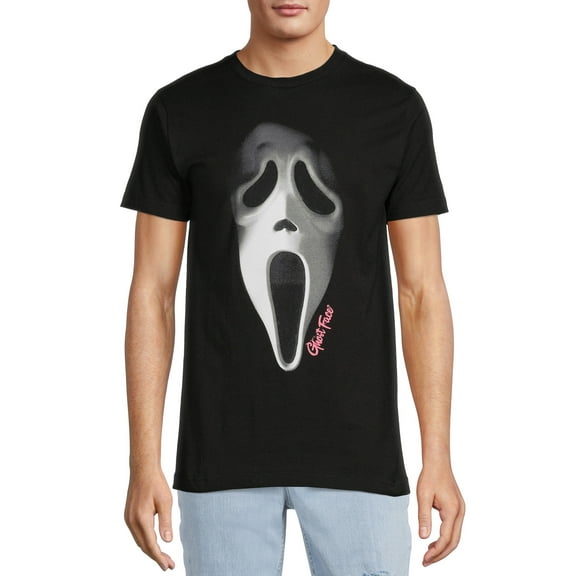 Ghostface Men's and Big Men's Big Face Graphic Tee Shirt, Sizes S-3XL