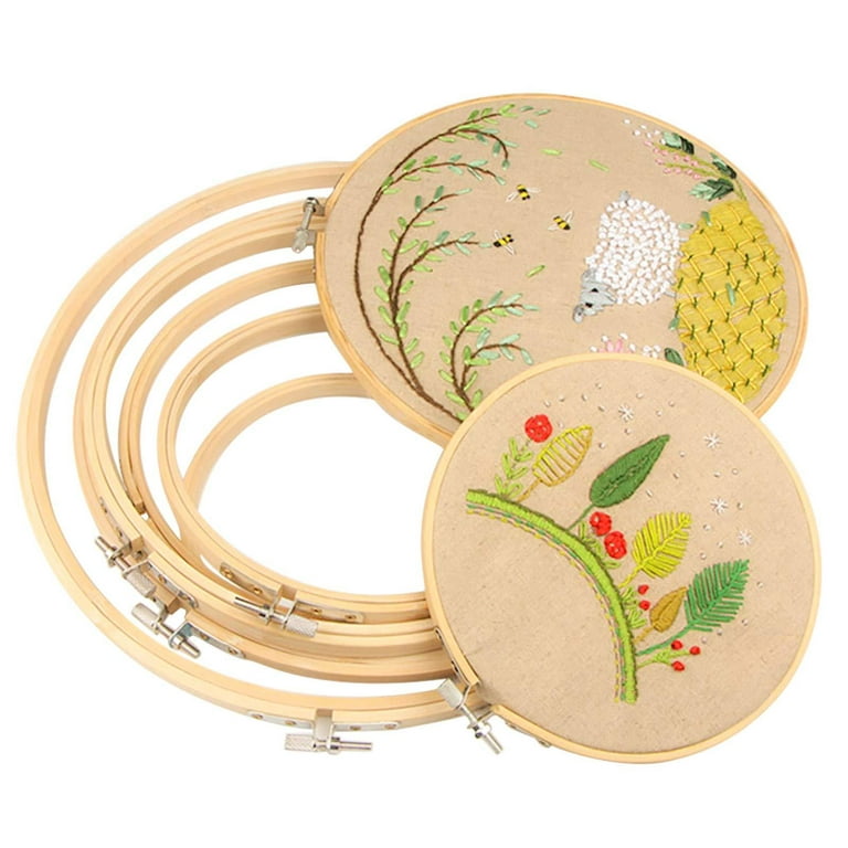 LAMXD 5 Pieces 5 Sizes Square Embroidery Hoops, Cross Stitch Hoop and ABS Plastic Embroidery Hoops for Embroidery,Cross Stitch and DIY
