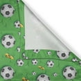 thumbnail image 4 of Ambesonne Soccer Window Valance, Shoes Balls on Grass, 54" X 12", Lime Green Yellow Black, 4 of 5
