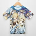 thumbnail image 3 of Genshin Impact Kids Short Sleeve Tee Shirt Novelty Crewneck T-Shirts Unisex Summer Blouse Tops for Boys Girls 160CM, 3 of 8