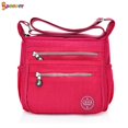 thumbnail image 3 of Spencer Waterproof Nylon Crossbody Handbag Large Capacity Messenger Satchel Shoulder Bag for Women Ladies (Rose red), 3 of 8