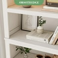 thumbnail image 6 of GAOMON Bookcases, White, 71.3" Tall, Narrow 5-Tier Bookshelf, Adjustable Shelves, Wooden Legs, Space-Saving Vertical Storage, Farmhouse Style, 6 of 8