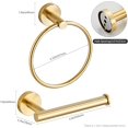 thumbnail image 4 of ABPETE Gold Toilet Paper Holder, Brushed Gold Towel Ring, Hand Towel Holder Toilet Paper Roll Holder Wall Mount Bathroom Accessories, Modern SUS 304 Stainless Steel Bathroom 2 Set, 4 of 9