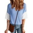 thumbnail image 1 of Camisa Dokotoo Fluffy Touch de punto gofrado con cuello en V para mujer, 1 of 6