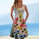 thumbnail image 2 of Vestido sin mangas informal sin mangas para mujer, vestido con cuello redondo y estampado floral de verano para la playa Pompotops ghjkhdj1601, 2 of 5