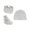 Light Gray2, variant on Soft Baby Hat with Scratch Mittens and Booties Delicate Gentle Stretch Fit Kids Hats Girls