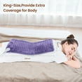 thumbnail image 4 of RENPHO Heating Pad for Back Pain Relief & Period Cramps, HSA FSA Eligible, Heat Pad for Neck and Shoulder,12"x24",Christmas Birthday Gifts for Women Men, White Purple, 4 of 10