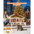 thumbnail image 2 of VEVOR Insulated Cat House,All-Around Foam Insulation Elevated Cat Shelter, Wooden Feral Kitty Shelter with Large Platform,Waterproof Cats Condos for Indoor & Outdoor Cats in Winter 43.5x33.5x31 in, 2 of 9