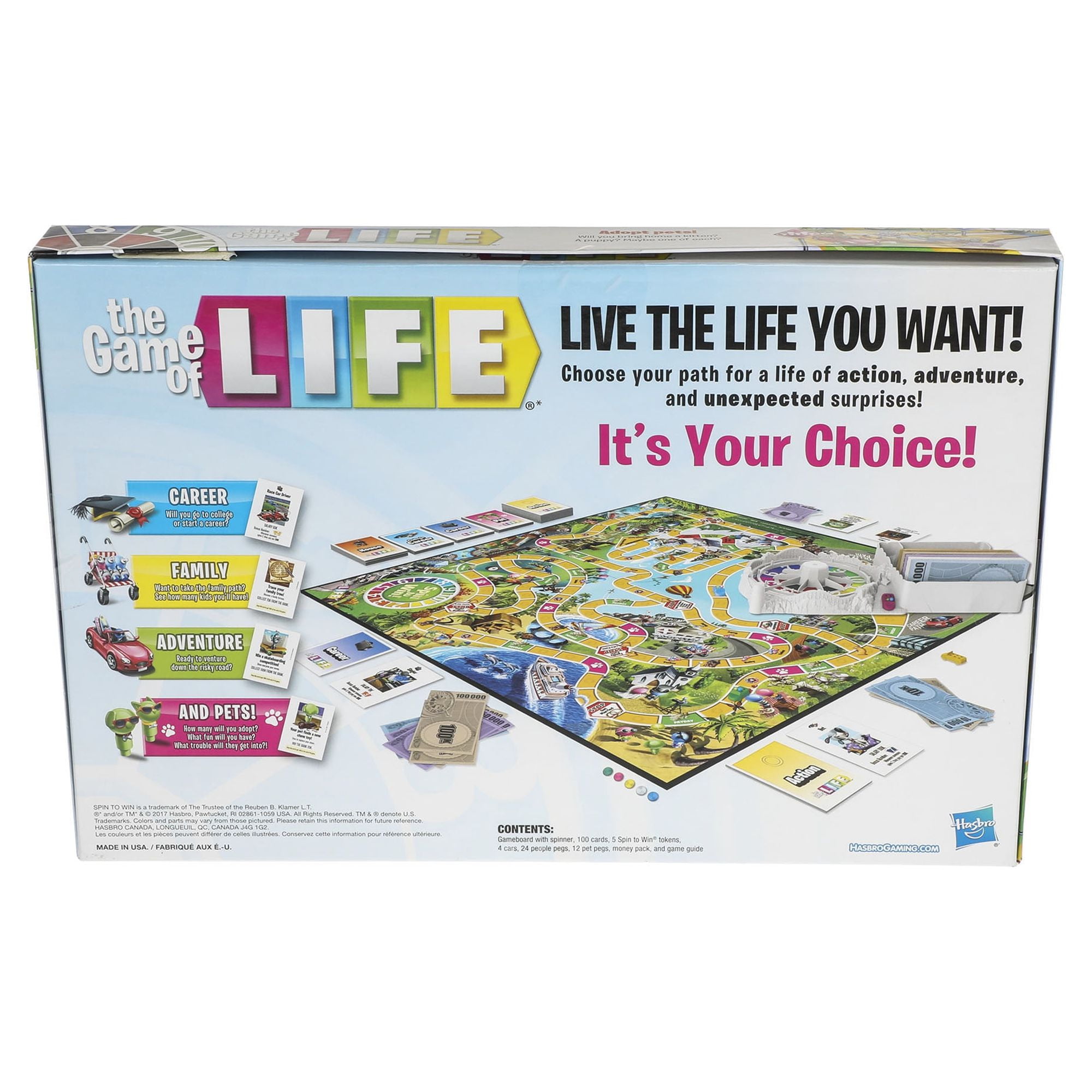  Hasbro Gaming The Game of Life Board Game, Family Games for  Kids Ages 8+, Includes 31 Careers, Family Board Games for 2-4 Players,  Family Gifts ( Exclusive) : Toys & Games