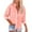 *Orange, variant on ClodeEU Women's V Neck Short Sleeve Button Loose Fit Shirt Top ,Solid Color Casual Blouse Pink,Womens Plus S