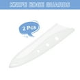 thumbnail image 3 of 2 Pack PP Safety Knife Cover Sleeves, Blade Edge Guards Protectors, Universal Knife Sheath for 6" Kitchen Knife, White, 3 of 7
