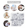 thumbnail image 5 of Boanket Watercolor Grey Floral Cloth Napkins Set of 8, Holiday Napkins for Baby Shower, Gray Ombre Botanical Summer Washable Reusable Dinner Napkins for Cocktail Wedding Party, 20 x 20 Inch, 5 of 7