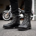 thumbnail image 3 of Milwaukee Motorcycle Clothing Co. Black Motorcycle Boots MB440EE 9.5 Wide, 3 of 9