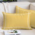 thumbnail image 2 of Pure Yellow Pillow Covers 12"x20", Simple Solid Color Soft Brushed Microfiber Breathable Throw Pillow Covers, Decorative Pillowcase with Zipper for Couch Sofa Bedroom Living Room, 2 of 9