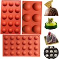 thumbnail image 1 of DIY Creative Half Sphere Circle Silicone Chocolate Cupcake Cake Mold Bakeware brown, 1 of 9