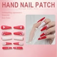 thumbnail image 6 of RAGUPEL 24Pcs Glue on Nails for Women,Hand-Painted Love Pattern Coffin Press on Nails,Glossy Nail Press Ons,False Nails for Parties,Gatherings and Photo Shoots,Style1, 6 of 7