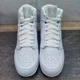 thumbnail image 3 of N I-K-E A i r-Jor-dan 1 Mid TD Football Cleats FJ6805-101 White Grey Fog Size 11, 3 of 6