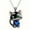 Blue, variant on 1pc Cute Black Cat Pendant Necklace, Fashionable And Lovely Gift,Blue