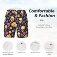 thumbnail image 6 of Picia Skull gold flower pattern Mens Swim Trunks with Compression Liner Stretch Beach Shorts Quick Dry with Zipper Pockets No-Chafing Board Shorts-3X-Large, 6 of 9