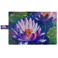thumbnail image 3 of PKQWTM Romantic Floral Purple Lotus Flower Lily Book Cover Book Protector Book Sleeve Book Pouch Book Bag 6x9 inch, 3 of 4