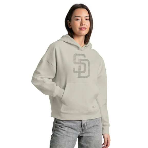 Women's Starter  Khaki San Diego Padres Fleece Rhinestone Hoodie
