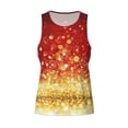 thumbnail image 4 of Easygdp Red Gold Glitter Men's Tank Top, Sleeveless Muscle T Shirts, Breathable, Quick-Dry, Loose for Gym, Running, Fitness - 3X-Large, 4 of 9