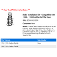 thumbnail image 2 of Radio Installation Kit - Compatible with 1985 - 1995 Cadillac DeVille 1986 1987 1988 1989 1990 1991 1992 1993 1994, 2 of 2