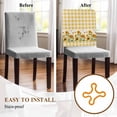 thumbnail image 3 of Chair Covers Set of 4 Sunflower Bee Chair Slipcover Protector Stretch Chair Covers Yellow Buffalo Plaid Check Chair Back Covers for Dining Chairs Kitchen Dinner Home Party Decor, 3 of 9