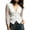 White, variant on Lovzfmll Blazer for Women, Lace Trim Single-Breasted Suit Jacket, Dressy Slim Fit Long Sleeve Party Outerwear Black, 2XL