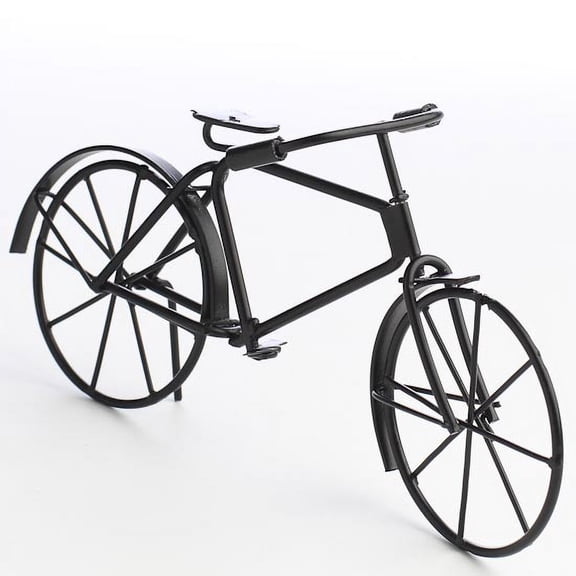 Factory Direct Craft Bicycle Miniature Decoration, Vintage Look Metal Wire Fairy Gardens, Black, 7-3/4 in, 1 Count