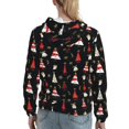 thumbnail image 7 of Picia Christmas Tree and Gold Socks Pattern Casual Women's Hoodie, Hooded Sweatshirt with Kangaroo Pocket, Comfortable Pullover with Eye-catching Drawstrings-XX-Large, 7 of 7