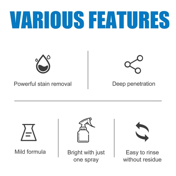 Lutabuo Nettoyant mousse pour salle de bain Spray nettoyant multi-usages  puissant pour lavabo en verre 