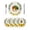 Gray, variant on Sunflowers Bees Round 13 Inch Placemats Set of 4, Spring Farmhouse Honey Flowers Leaves HeatResistant Non Slip Place Mats for Dining Table, Wipeable Braided Kitchen Table Mats for Housewarming