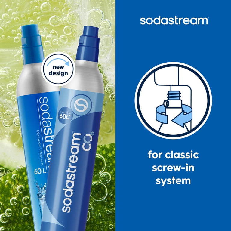 Free Shipping! SodaStream CO2 Cylinder Refill, Spare Canister, 60L
