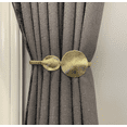 thumbnail image 1 of Lot de 4 Embrasses de Rideaux en Alliage d'Aluminium, Design à Ressort, Embrasse de Rideau, Design à Motif de Feuilles Sculptées, Attaches de Rideaux pour Draperies, Embrasses de Rideaux, Décor de Retenue de Rideau (Forme Ronde Dorée), 1 of 4