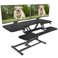 thumbnail image 3 of FitStand Home Office Height Adjustable Standing Desk Converter Black 42" U-Shape with Keyboard Tray, 3 of 8