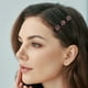 thumbnail image 1 of Pinza para el cabello Crystal Stone para mujer | Diseño de doble capa de metal brillante tejido | 3 mini clips para peinados versátiles | Pasador de purpurina de moda | 1 pieza | Uso diario y en, 1 of 8