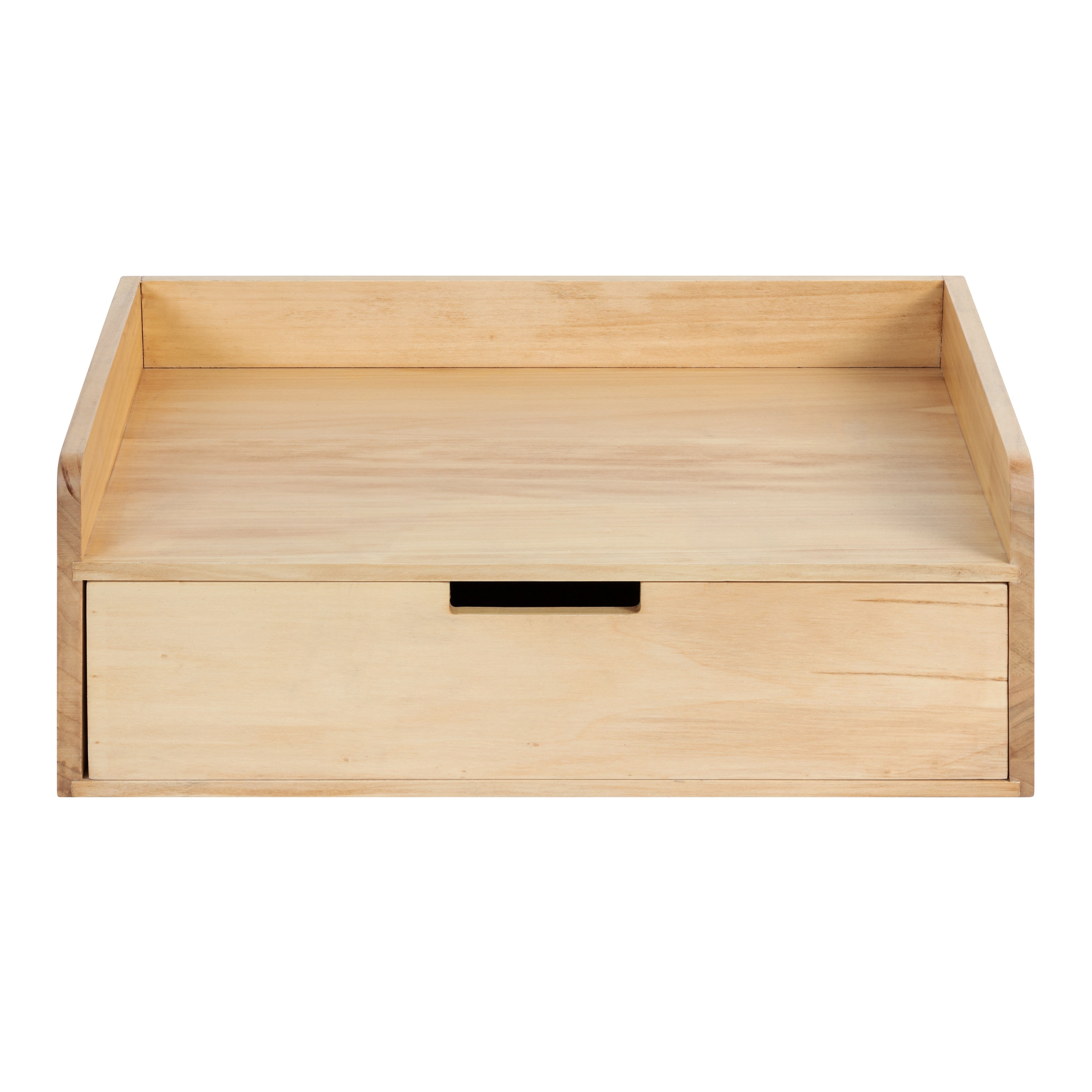 Kate and Laurel Kitt Modern Floating Wall Shelf, 18 x 6.5 x 12, Natural, Wood Shelf For Storage and Display