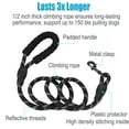 thumbnail image 2 of Double Dog Leash for 2 Dogs, Dual Dog Training Leash, Dinosam 360 Swivel No Tangle Walking Two Dog Leash for Dog Training, Shock Absorbing Bungee Double Leash for 2 Dogs, Black (25-150 lbs), 2 of 8