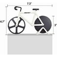 thumbnail image 3 of Ninonly Bicycle Pizza Cutter,Non-stick Bike Pizza Slicer, Dual Stainless Steel Cutting Wheels best for Pizza Lovers,Holiday Vacation Funny White Elephant Gifts Exchange Kitchen Gadget Cool Men's Gift, 3 of 6