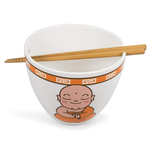 Set de cuencos para ramen de cerámica Toynk Hungry Buddha Nom Nom Nom, 480 ml
